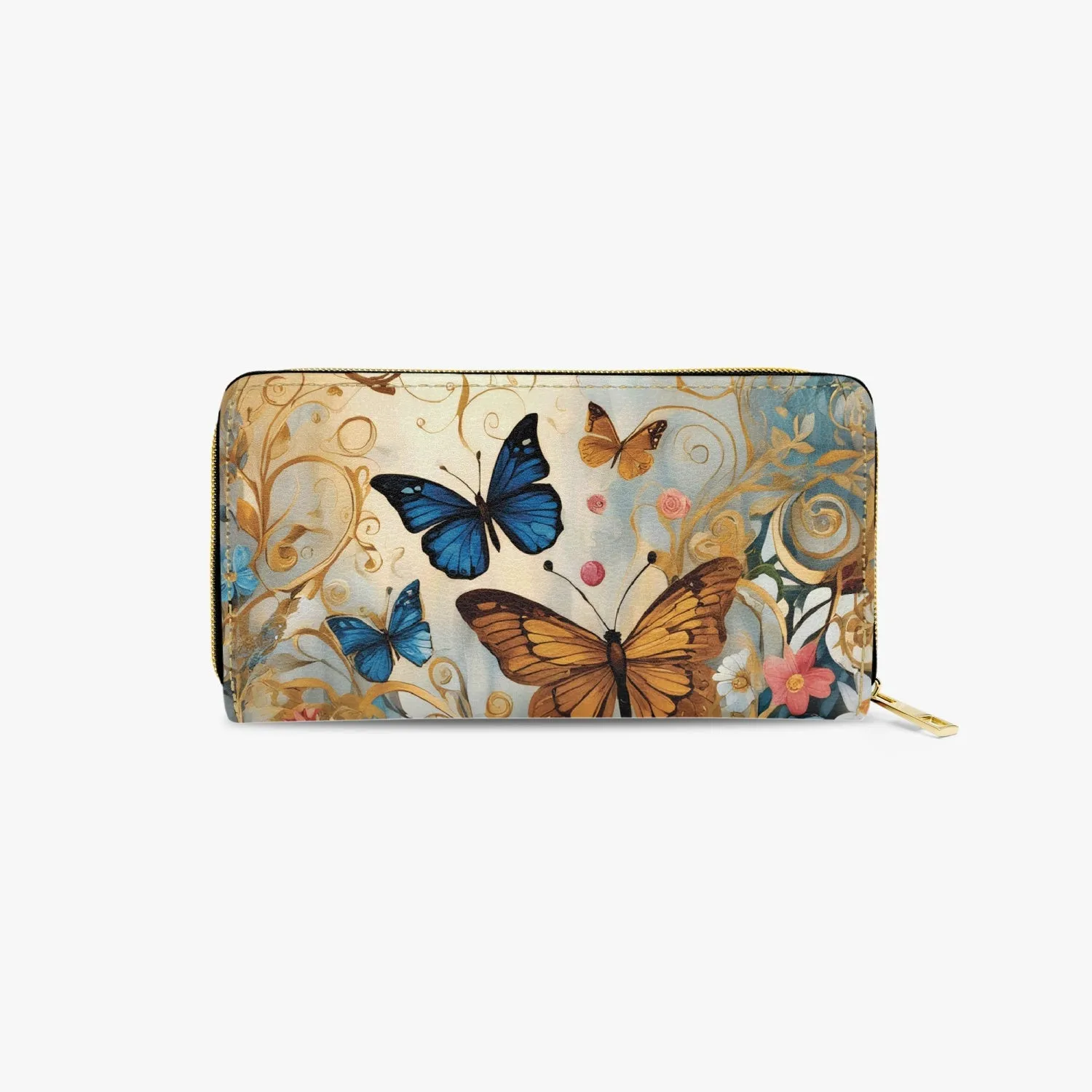 Long Type Zipper Purse - Butterflies