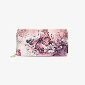 Long Type Zipper Purse, Butterfly Dreams. awd-551