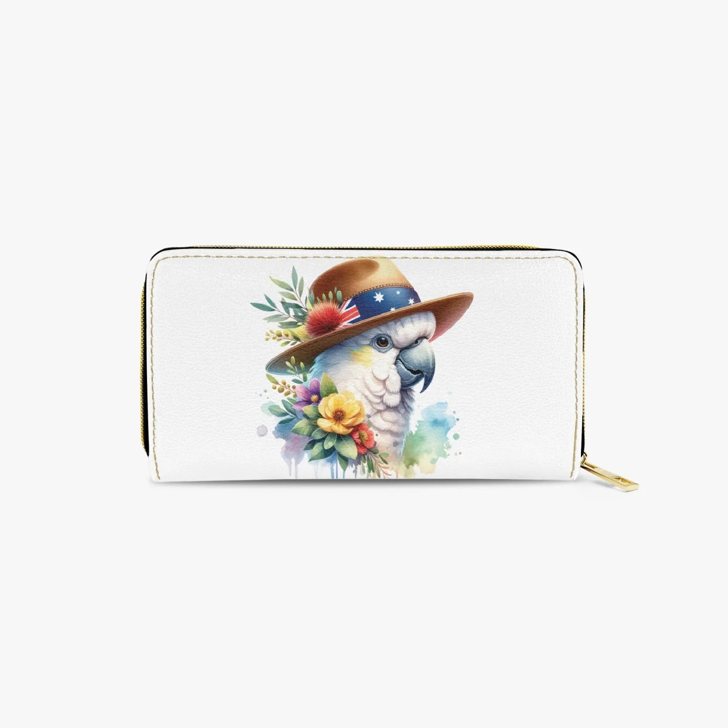 Long Type Zipper Purse, Cockatoo, awd-1339