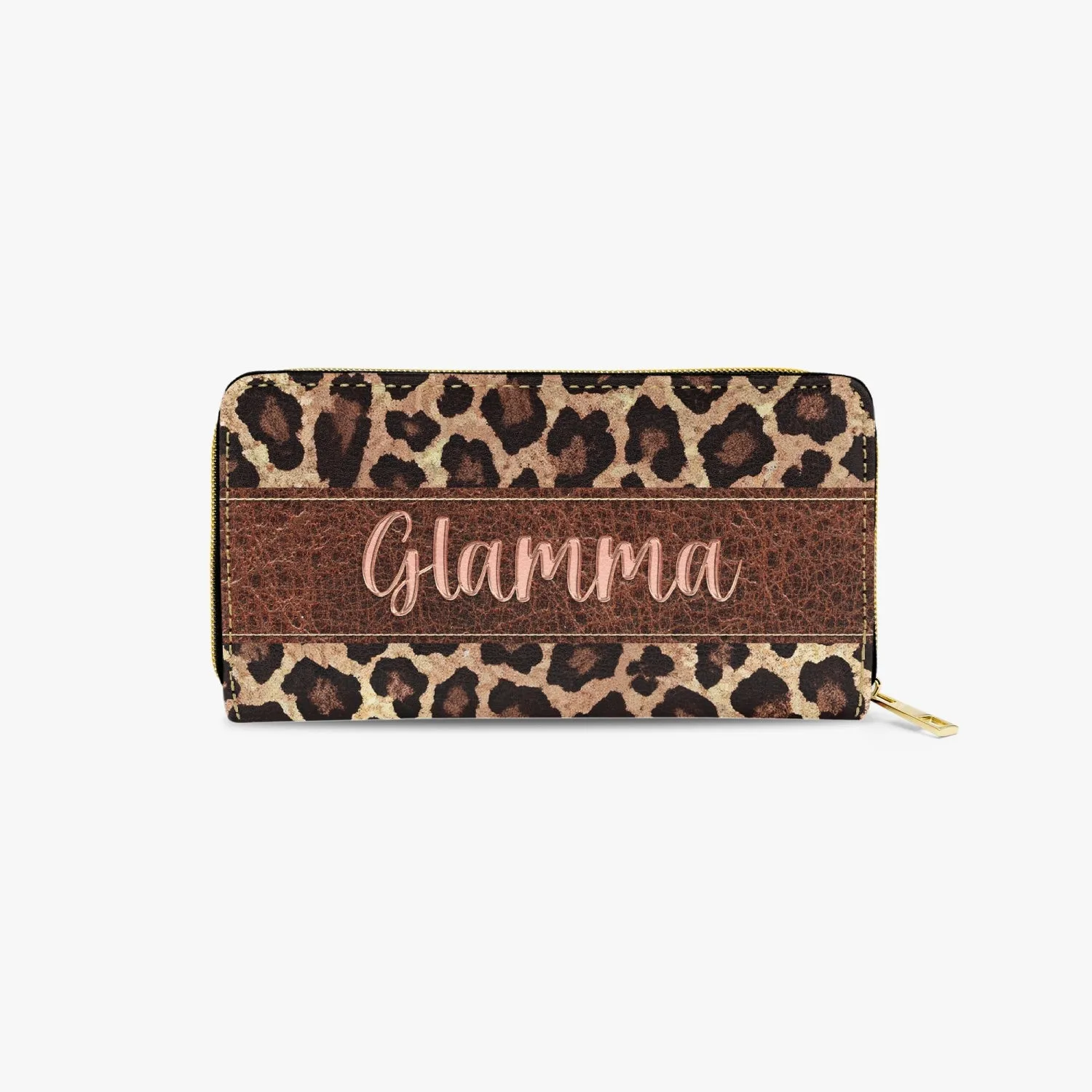 Long Type Zipper Purse - Leopard Print - Glamma