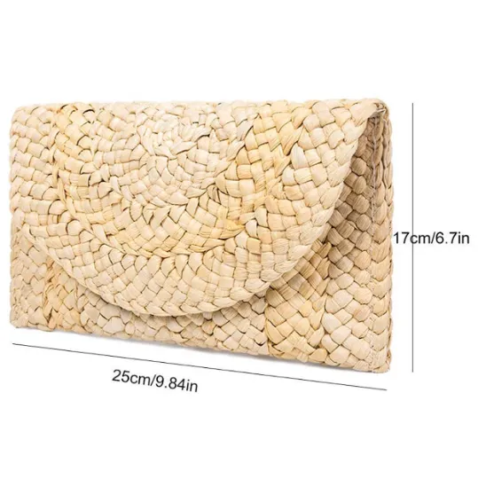 Mati Eye Straw Clutch Bag