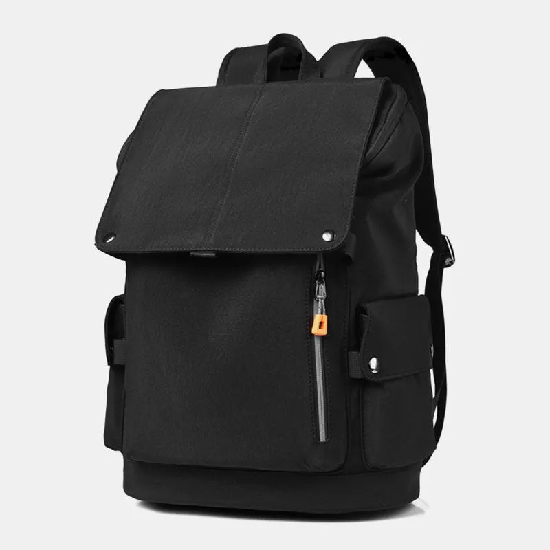 Men OxFord Cloth Large Capacity Contrast Color Casual Fashion Travel 14 Inch Laptop Bag Backpack With USB Charging