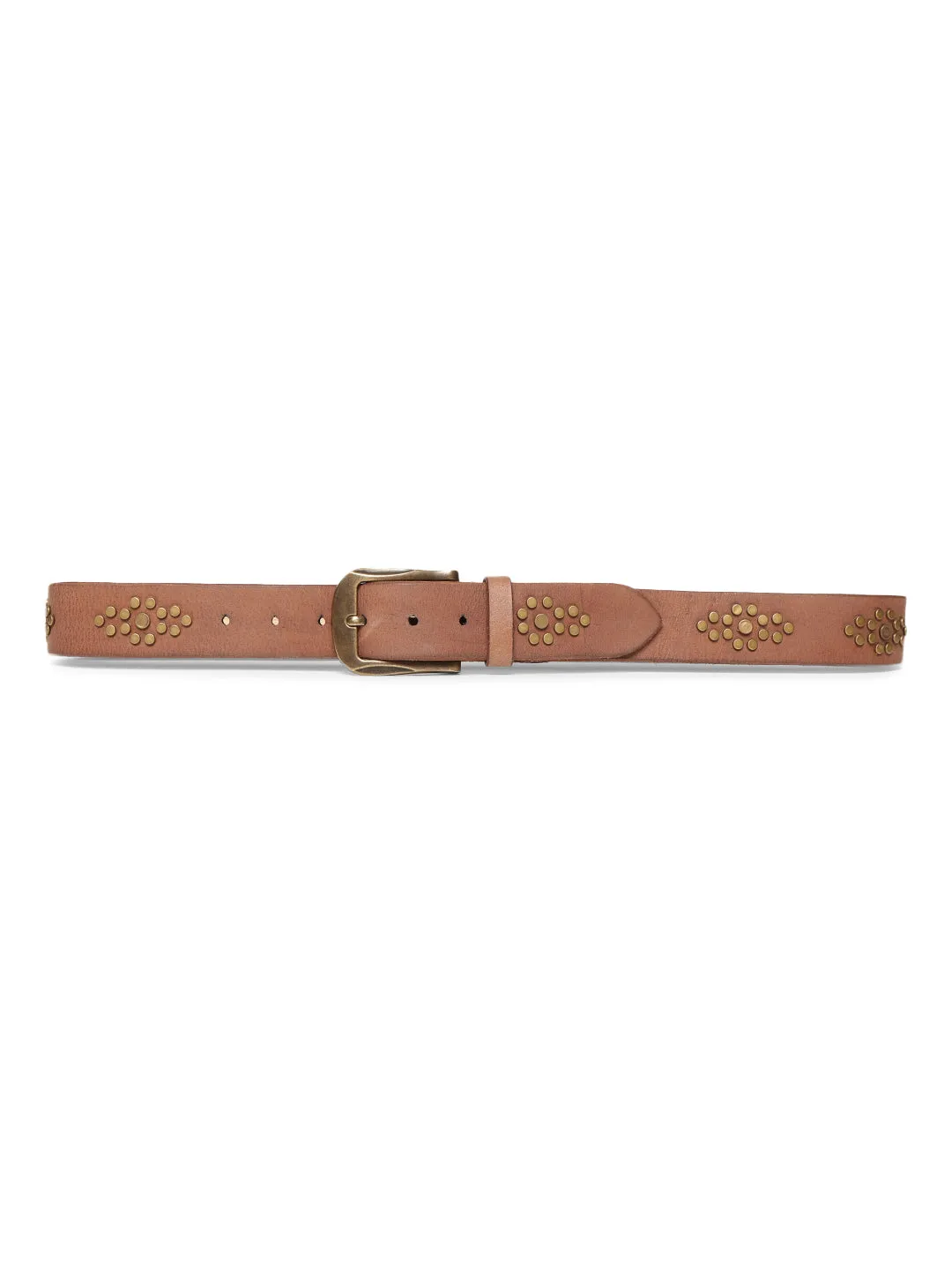 Mens Natrual Studded Leather Belt By Art N Vintage