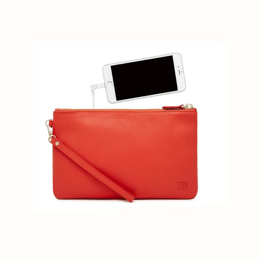 Mighty Purse Wristlet Clutch - Tangerine Orange