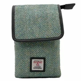 Mini Cross Body Bag Turquoise Harris Tweed