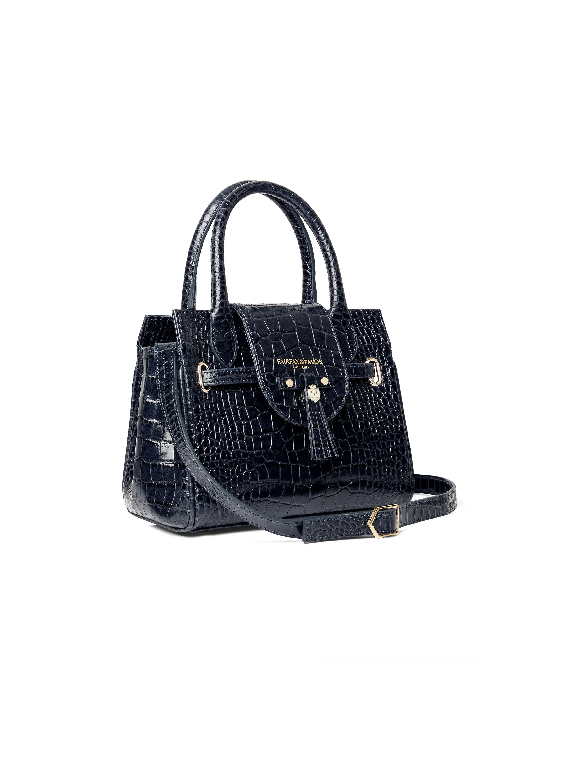 Mini Windsor Handbag - High Shine Navy