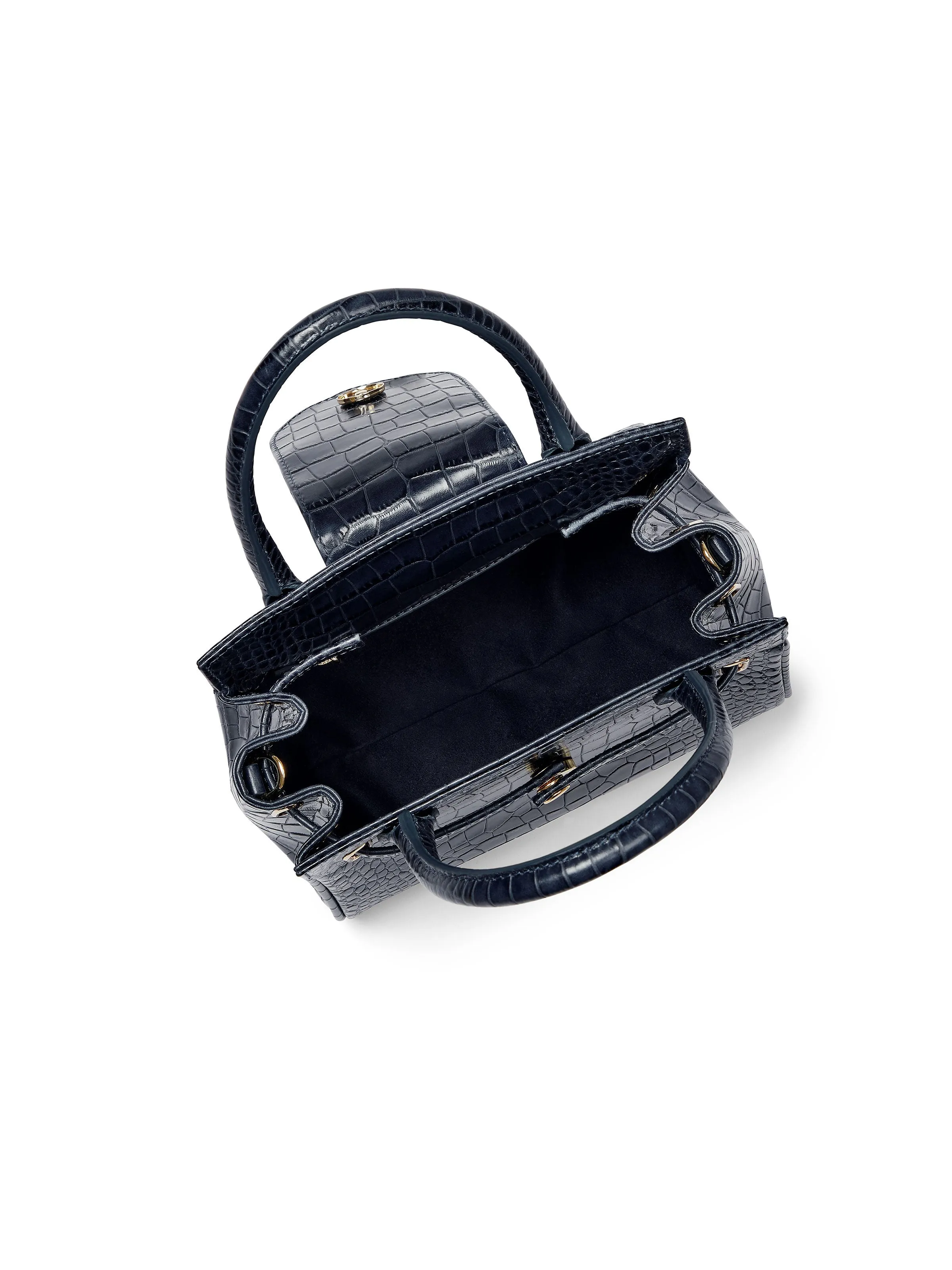 Mini Windsor Handbag - High Shine Navy