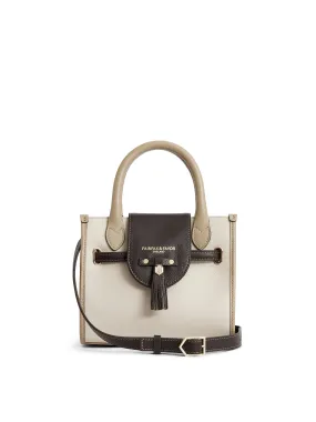 Mini Windsor Handbag - Neutral Tri-Colour Leather