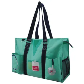 Mint Nurse Life NGIL Zippered Caddy Large Organizer Tote Bag