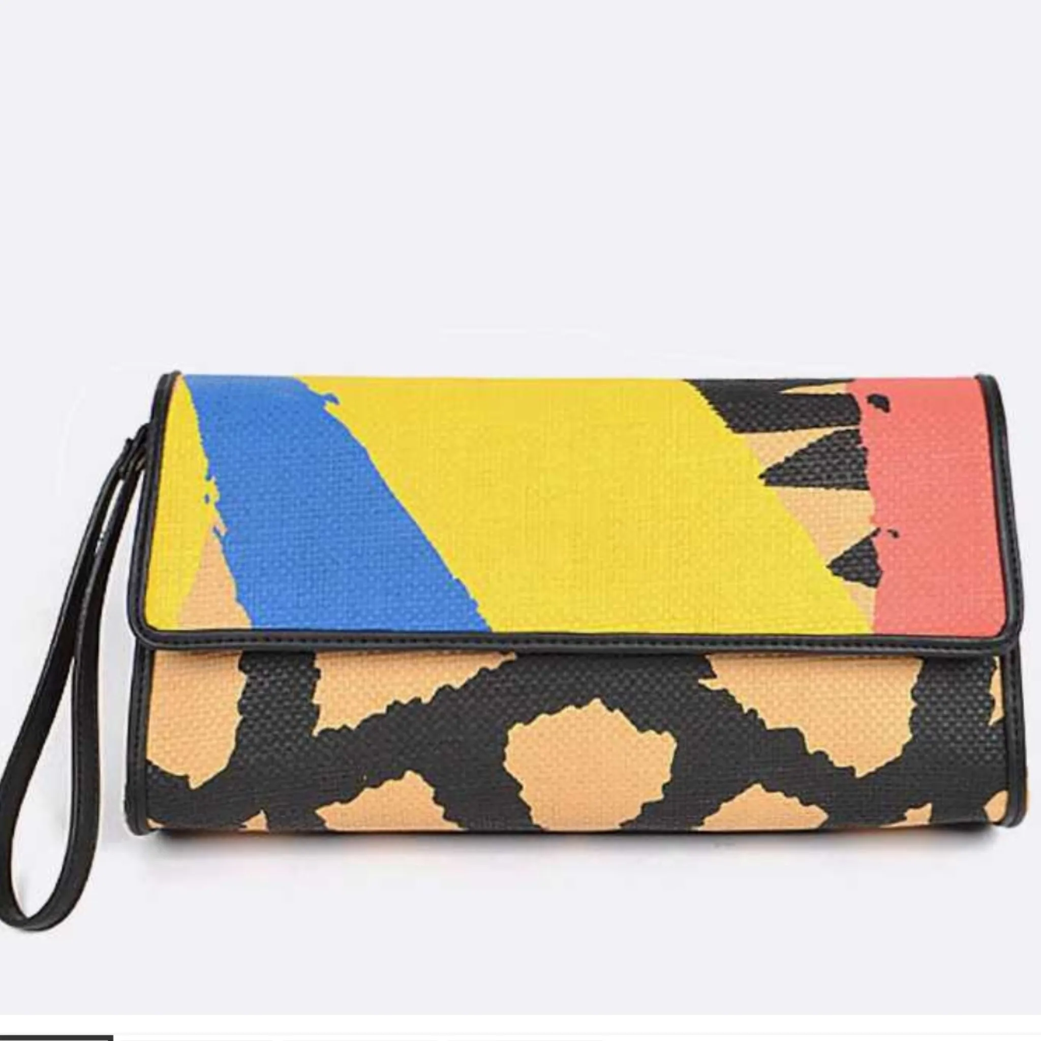 Multi Print Clutch Bag