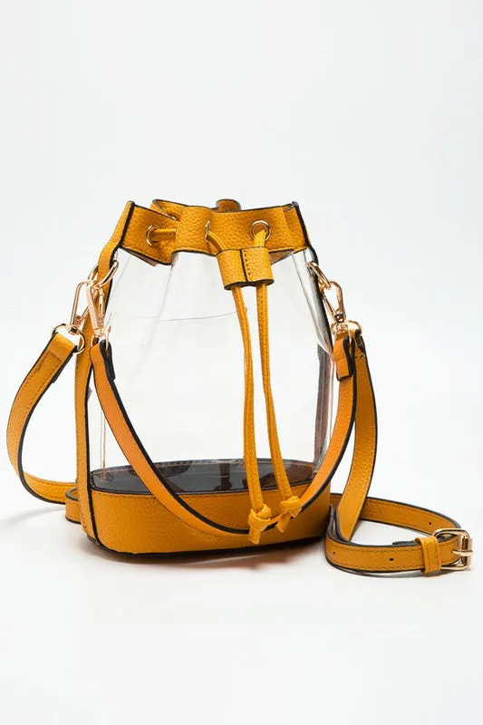 Mustard Clear Bucket Bag