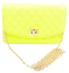 Neon Yellow Quilted Bag