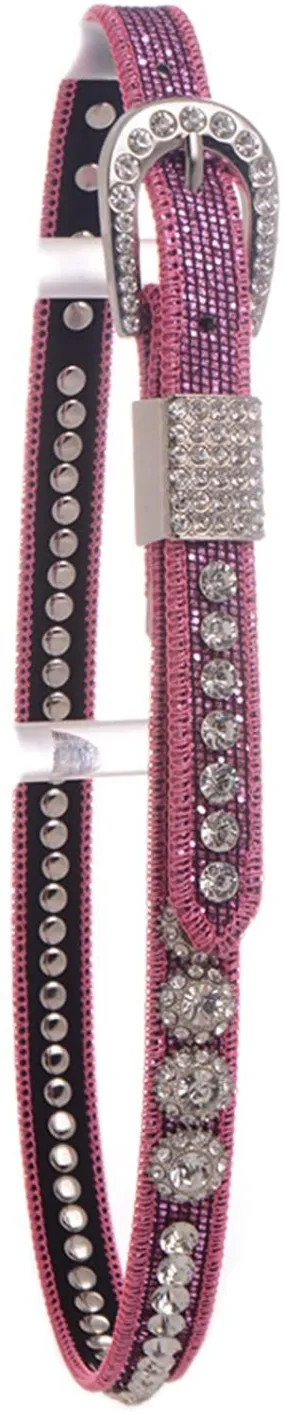 Nomad Creek Bling Rhinestone Studded Leather Kids Belt