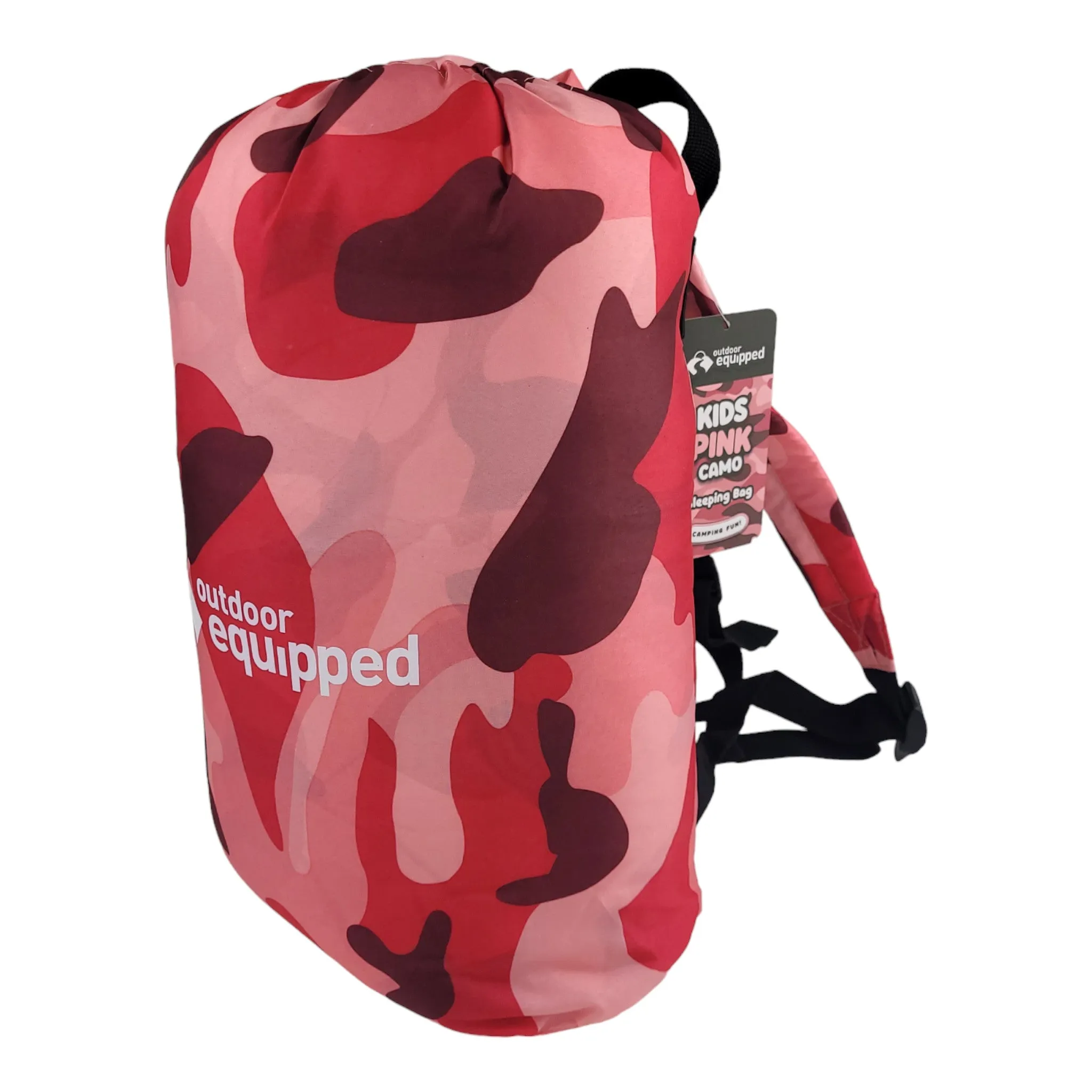 Outdoor Equipped Kids Pink Camo Sleeping Bag