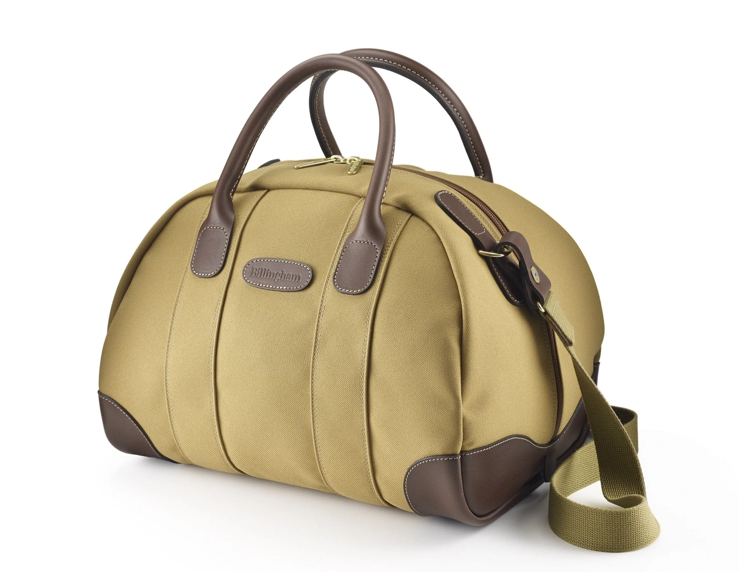 Overnighter Bag - Khaki FibreNyte / Chocolate Leather