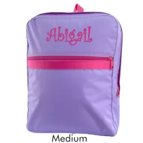 Personalized Backpack by Mint  Lilac & Hot Pink