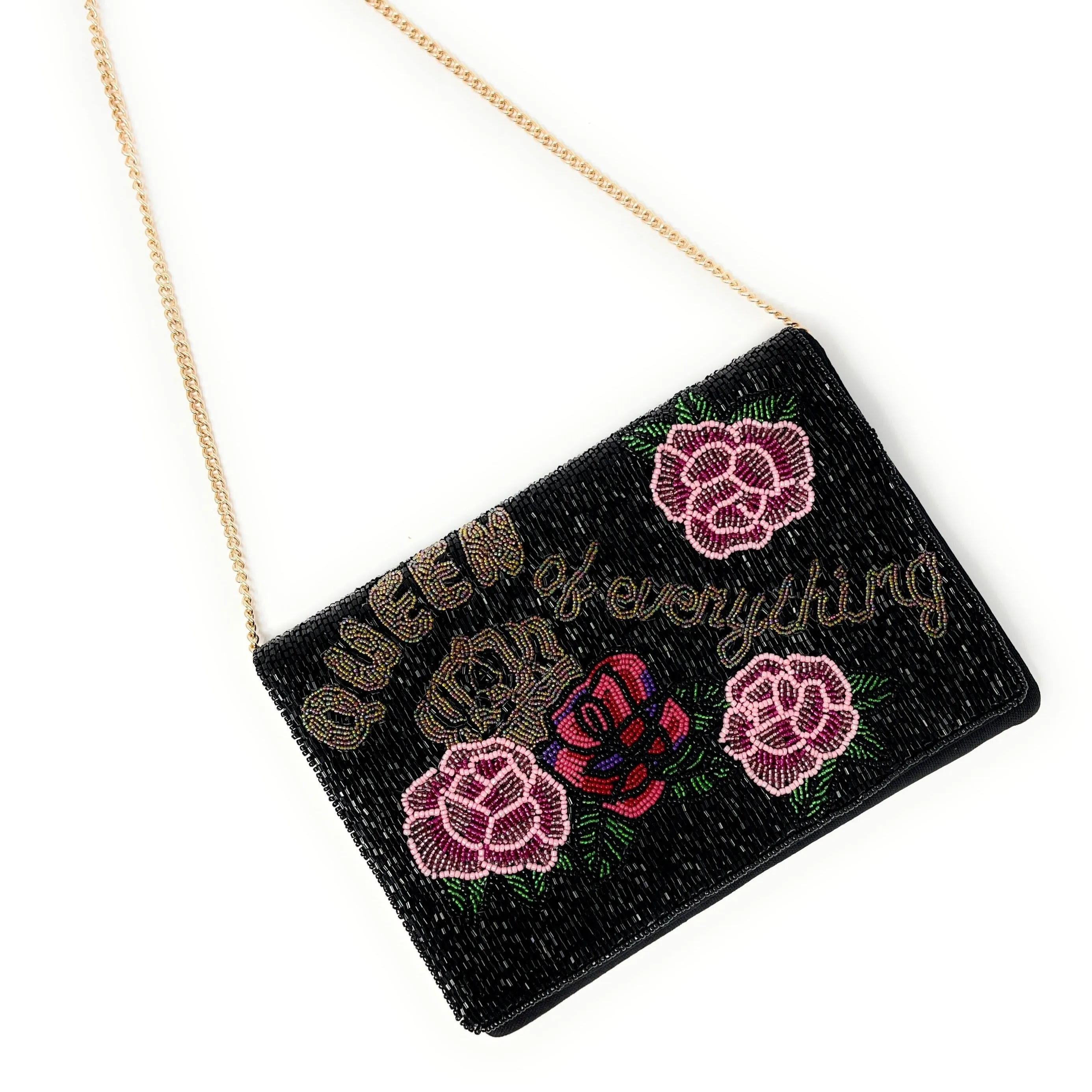 Queen Of Everything Beaded Clutch Purse