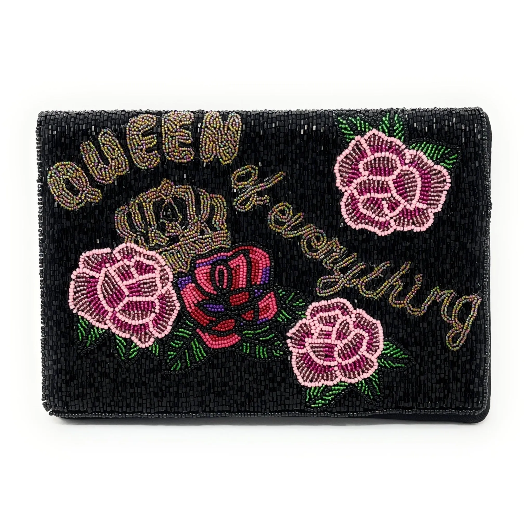 Queen Of Everything Beaded Clutch Purse