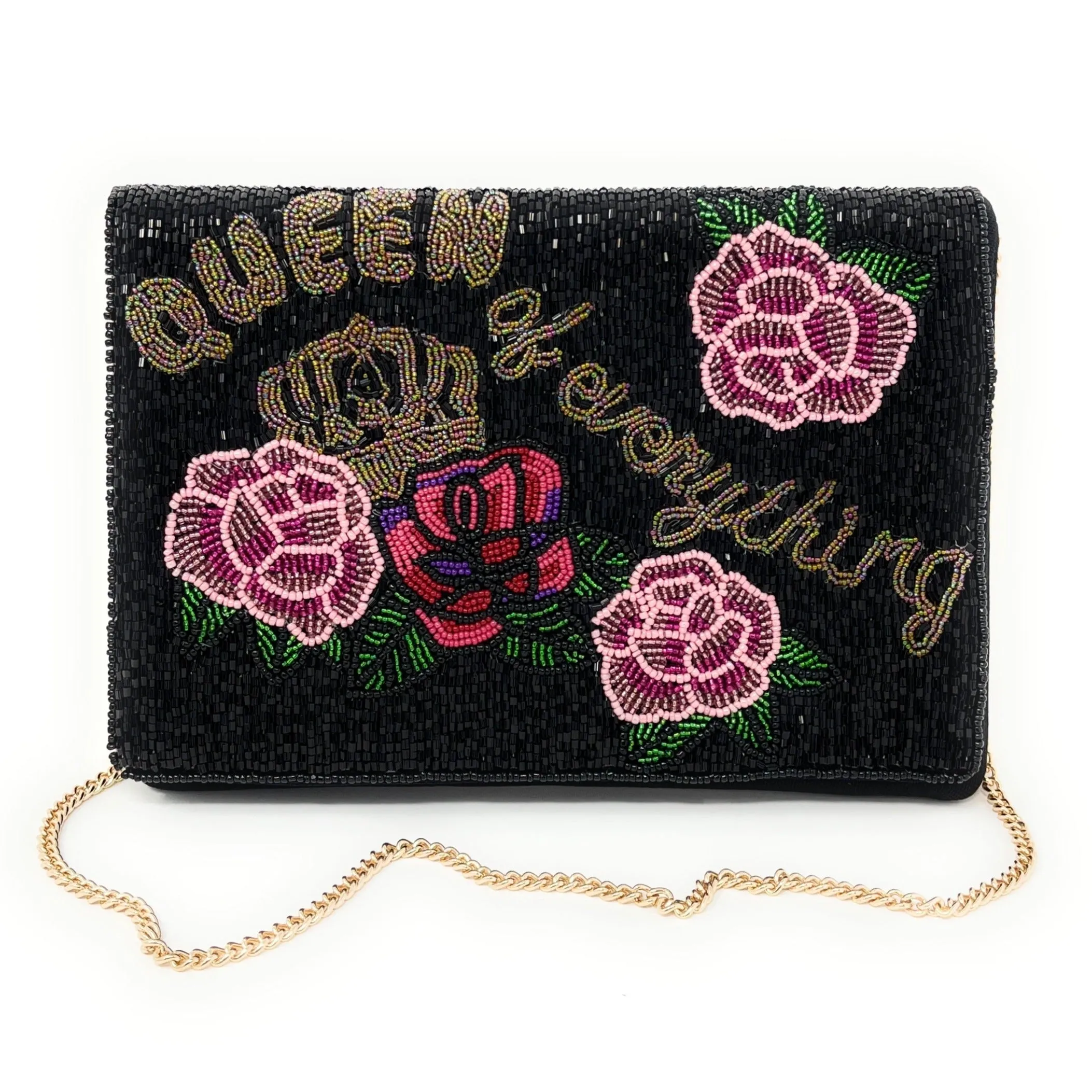 Queen Of Everything Beaded Clutch Purse