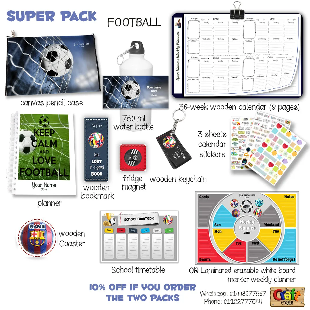 ""Football" school labels packs