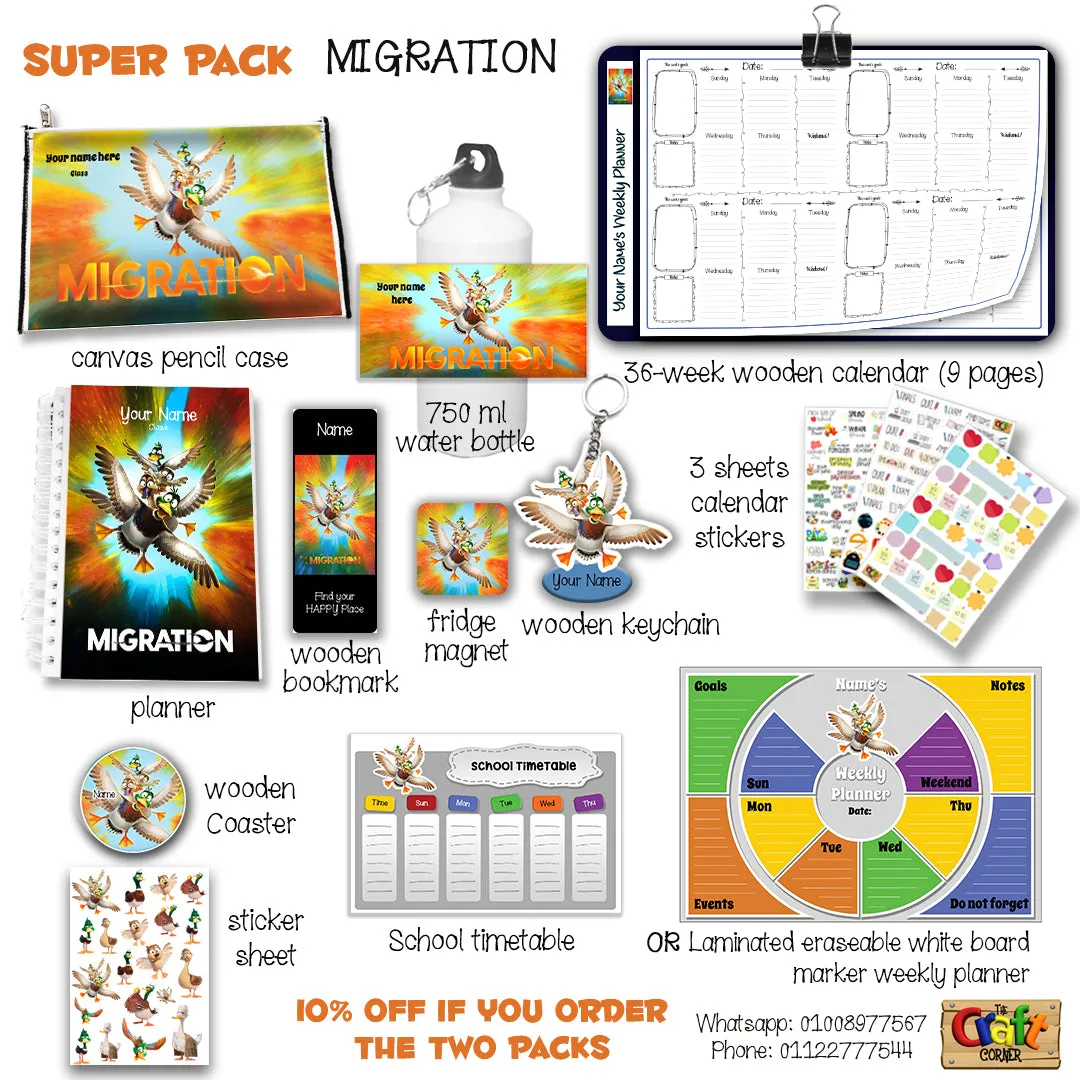 ""Migration" School labels packs