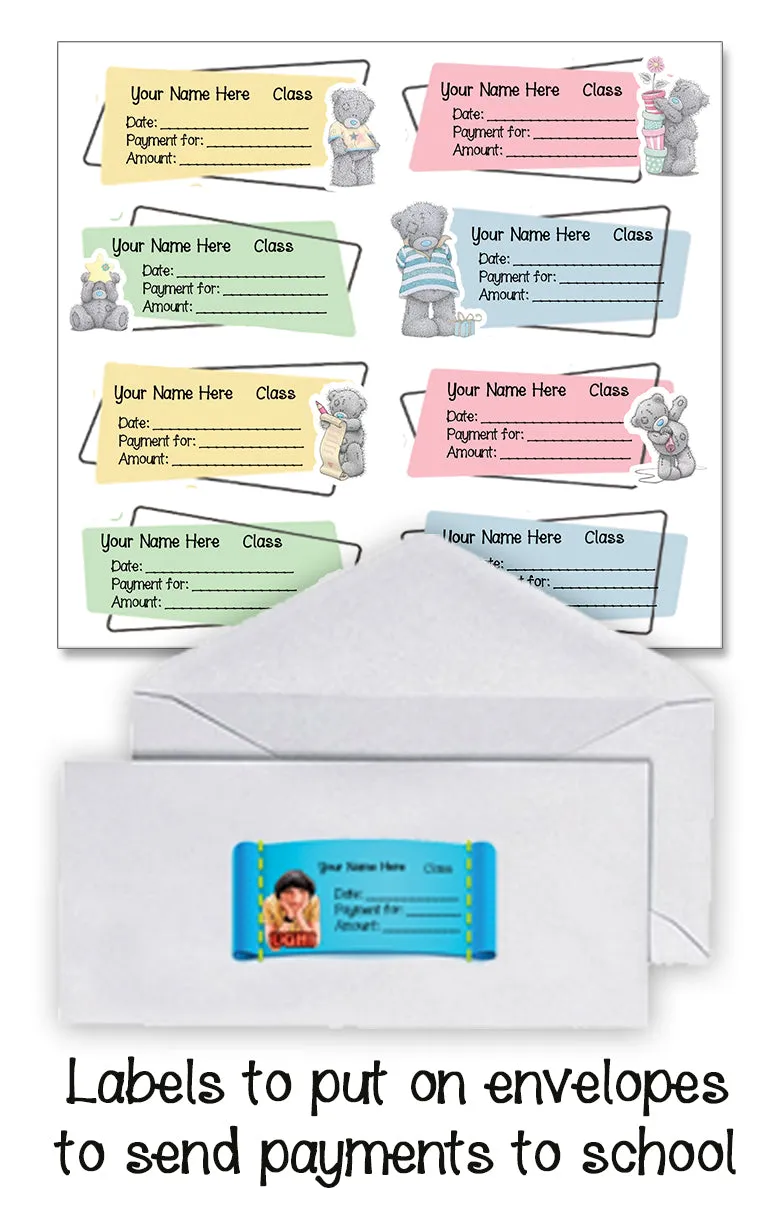 ""Tatty Teddy" School labels packs