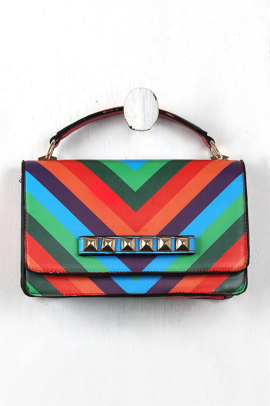 Rainbow Chevron Bag