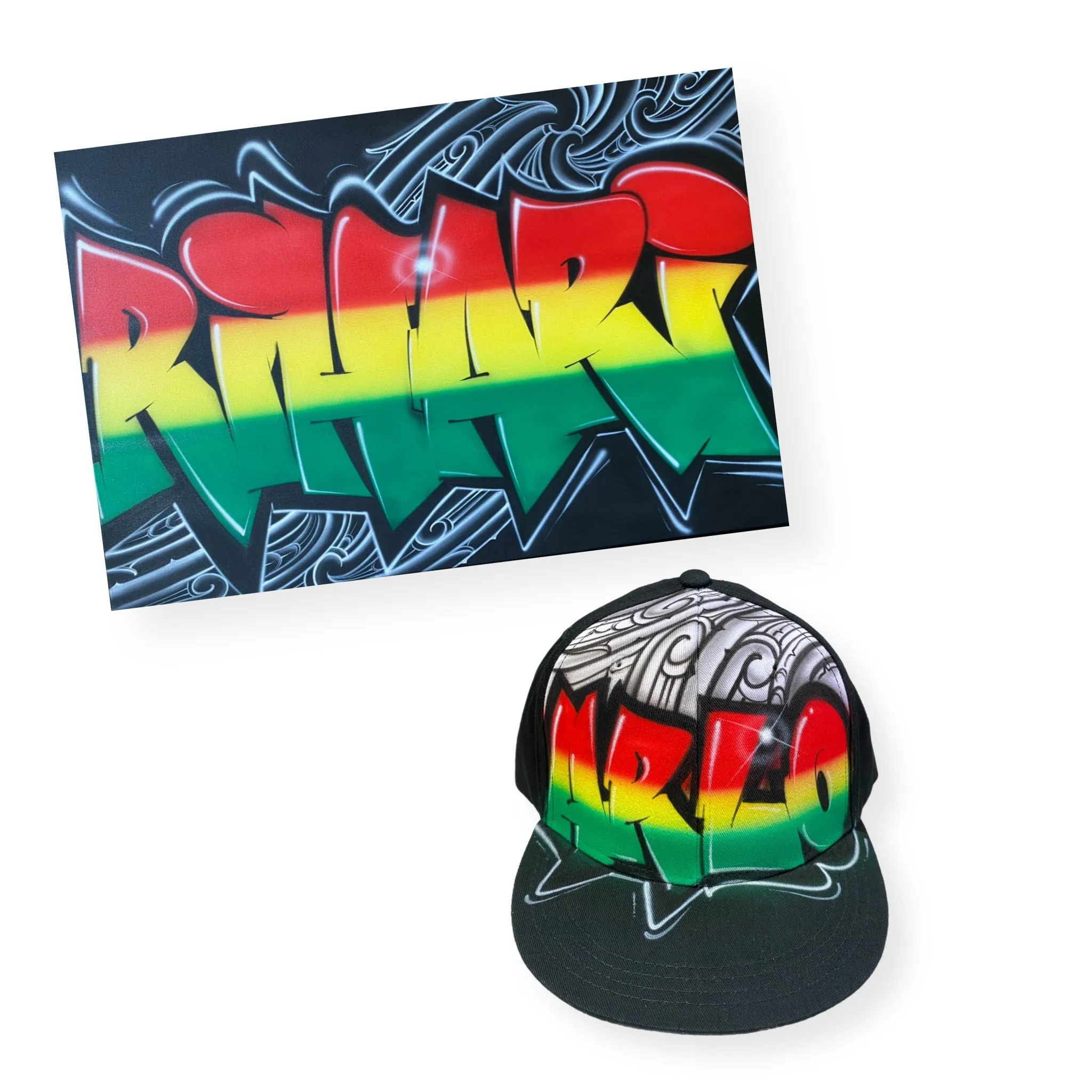 Rasta Maori Style Canvas and Cap Combo