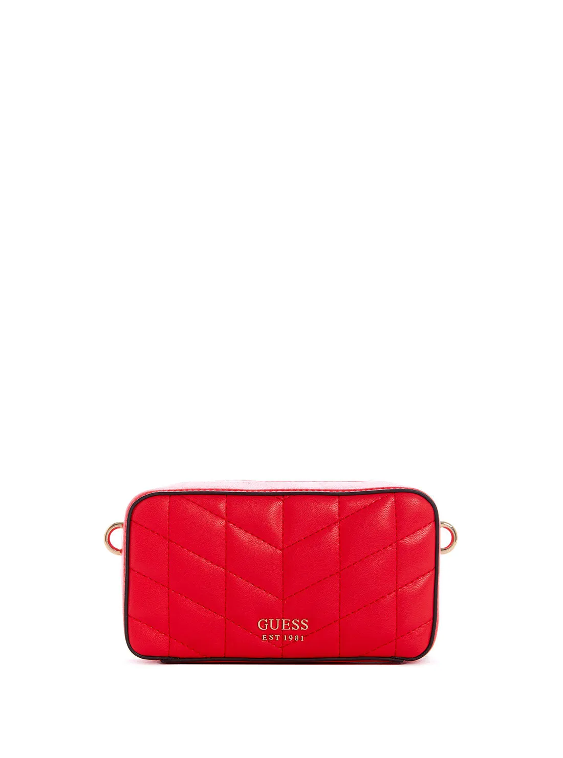 Red Brera Studded Mini Crossbody Camera Bag