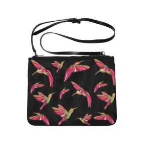 Red Swift Colourful Black Slim Clutch Bag