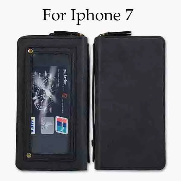 Retro Leather Flip Wallet Case for iPhone 7 6 6s Plus