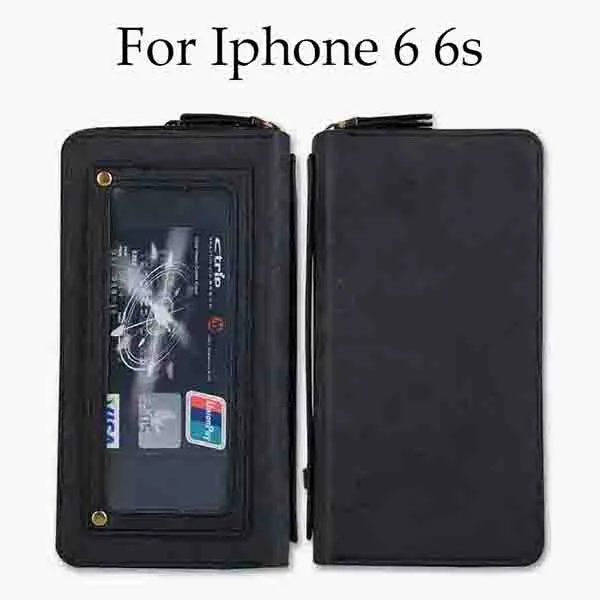 Retro Leather Flip Wallet Case for iPhone 7 6 6s Plus