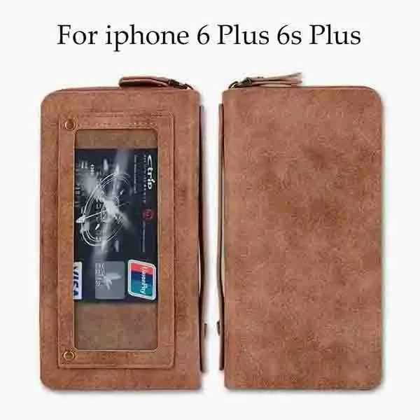 Retro Leather Flip Wallet Case for iPhone 7 6 6s Plus