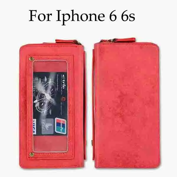 Retro Leather Flip Wallet Case for iPhone 7 6 6s Plus