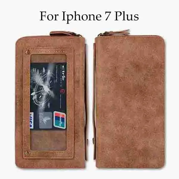 Retro Leather Flip Wallet Case for iPhone 7 6 6s Plus