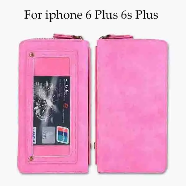 Retro Leather Flip Wallet Case for iPhone 7 6 6s Plus