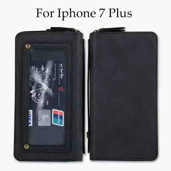 Retro Leather Flip Wallet Case for iPhone 7 6 6s Plus