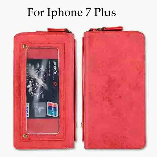 Retro Leather Flip Wallet Case for iPhone 7 6 6s Plus