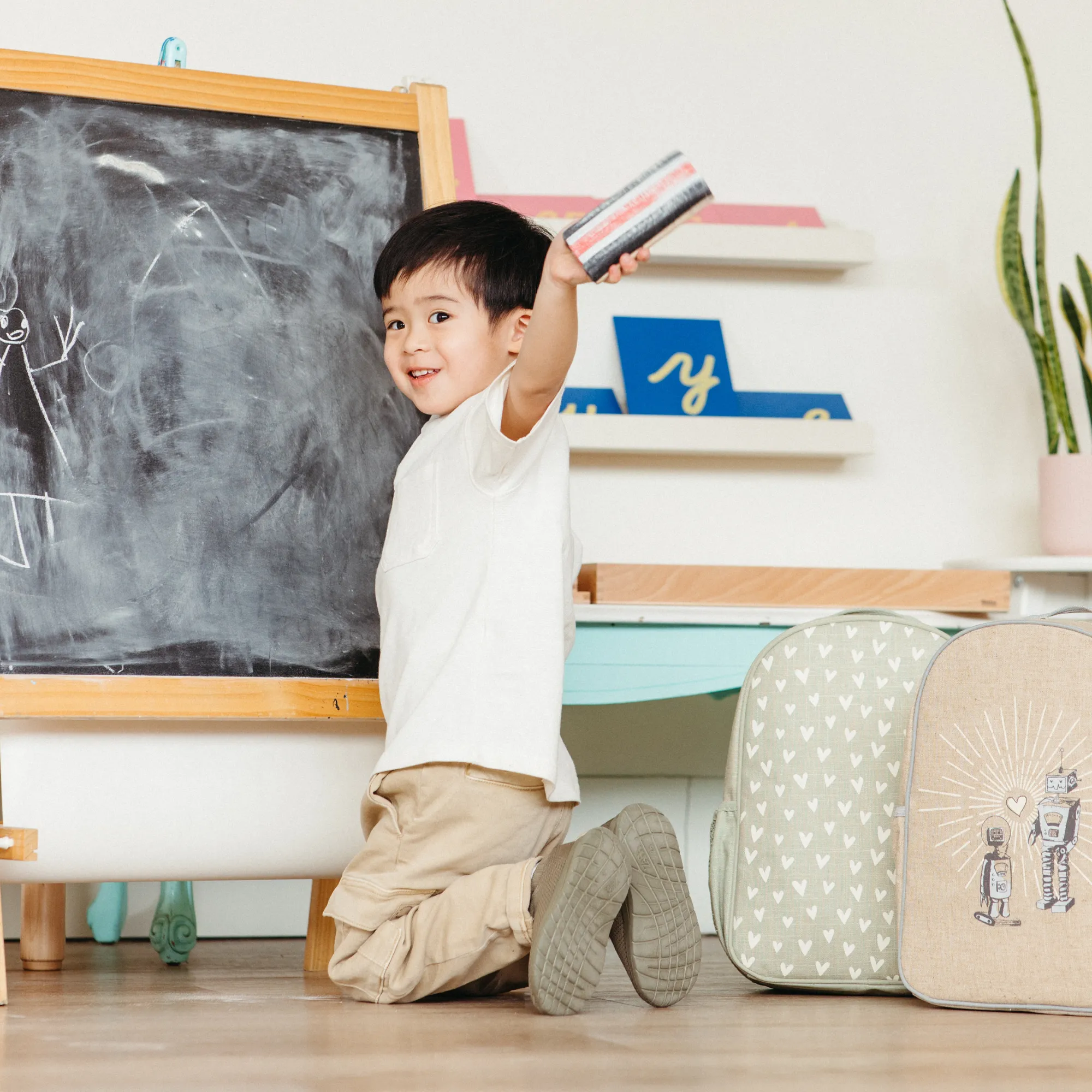 Robot Playdate Toddler Backpack