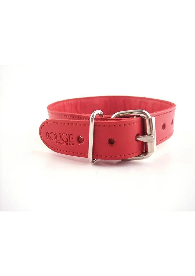 Rouge O Ring Studded Adjustable Leather Collar