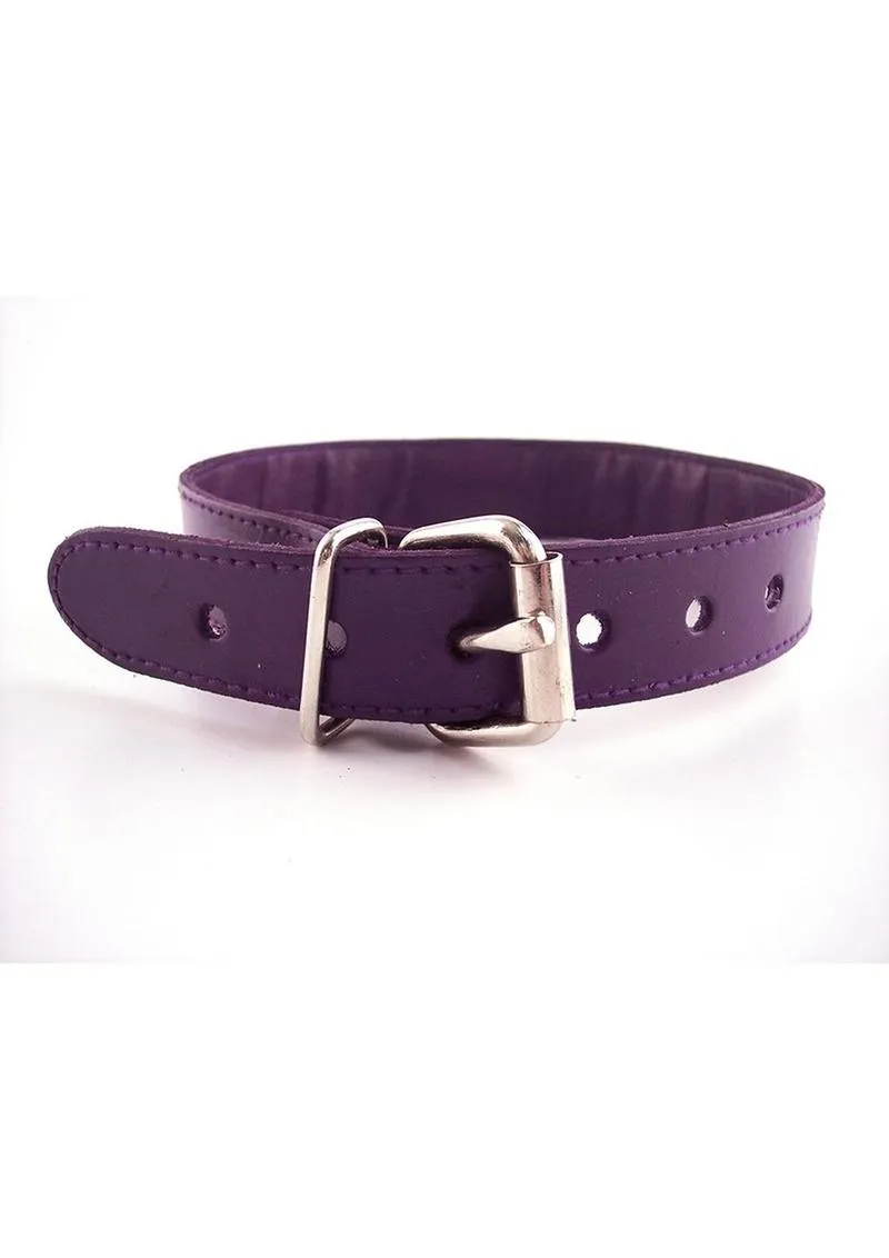 Rouge O Ring Studded Adjustable Leather Collar