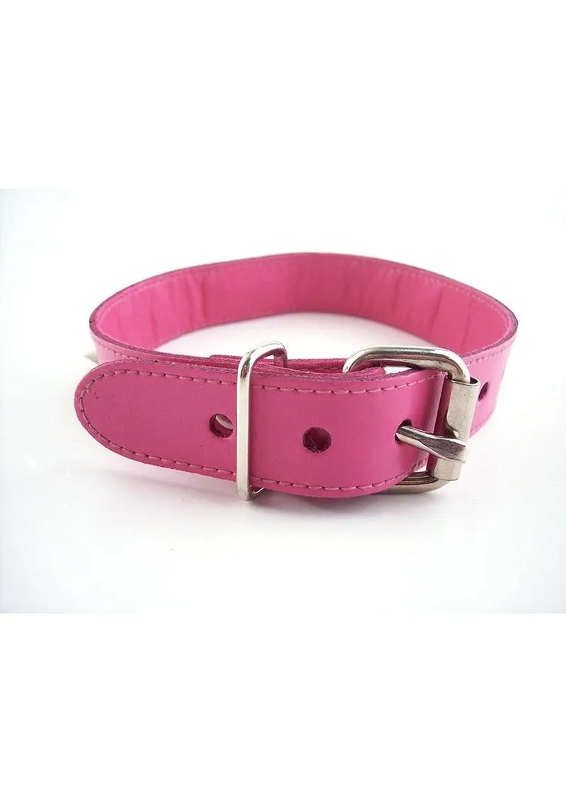 Rouge O Ring Studded Adjustable Leather Collar