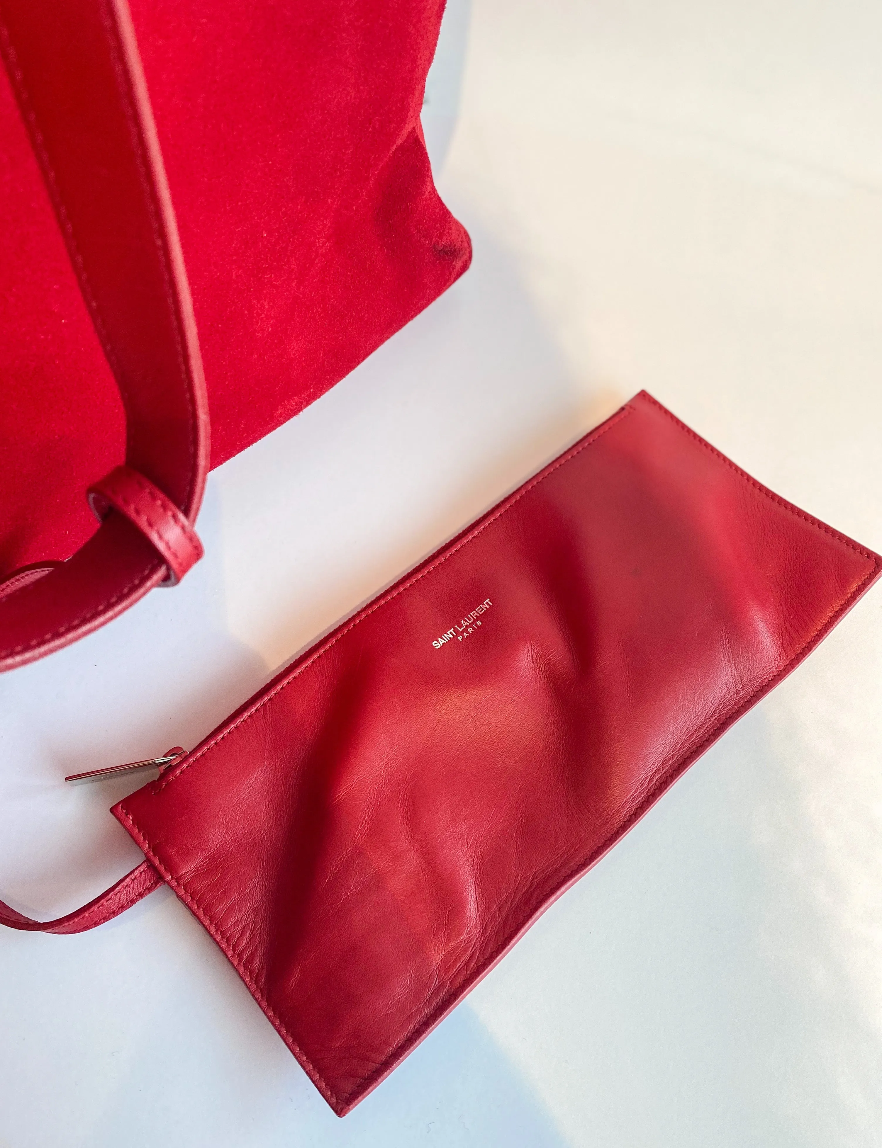 Saint Laurent Red Reversible Tote