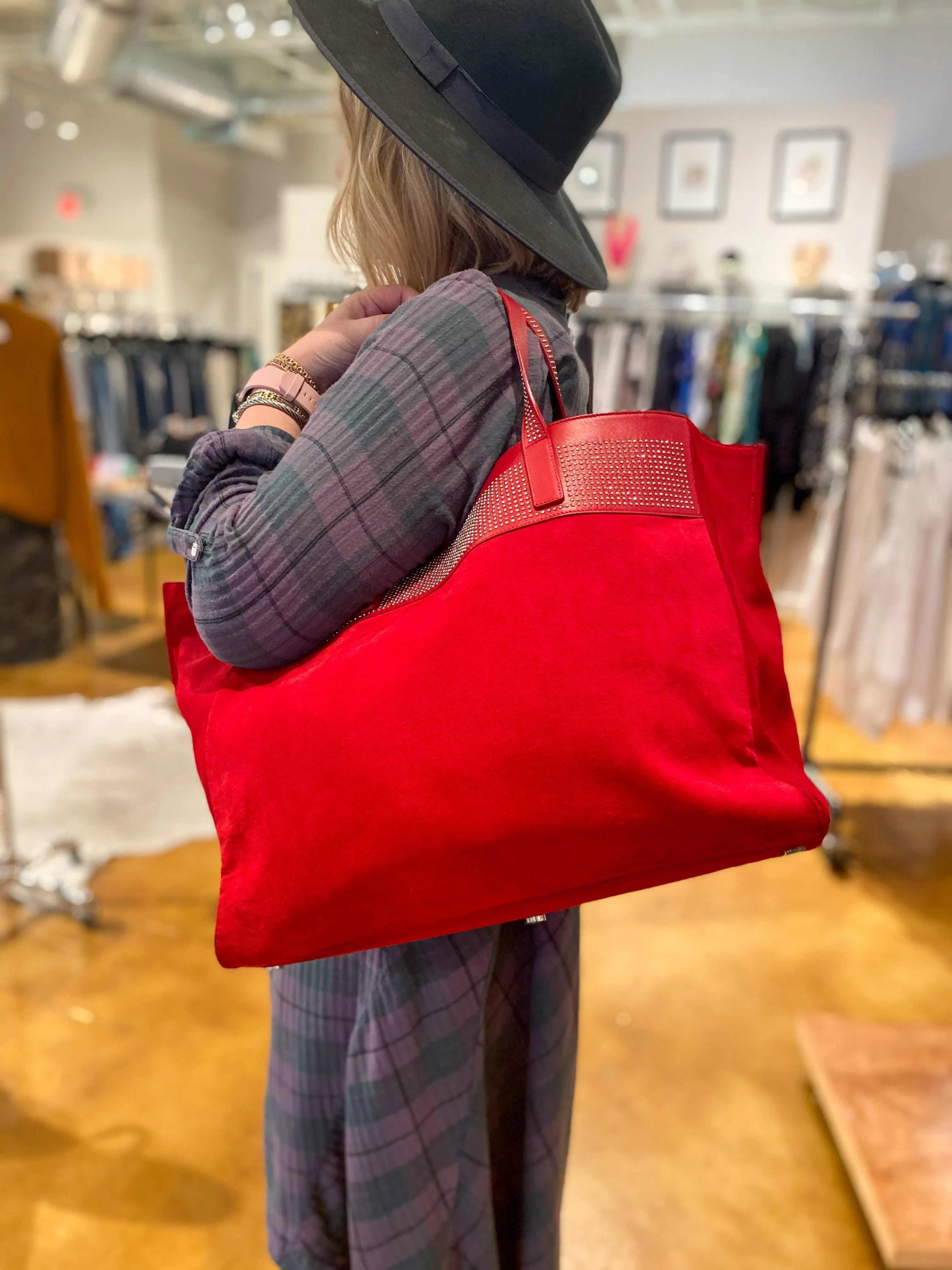 Saint Laurent Red Reversible Tote