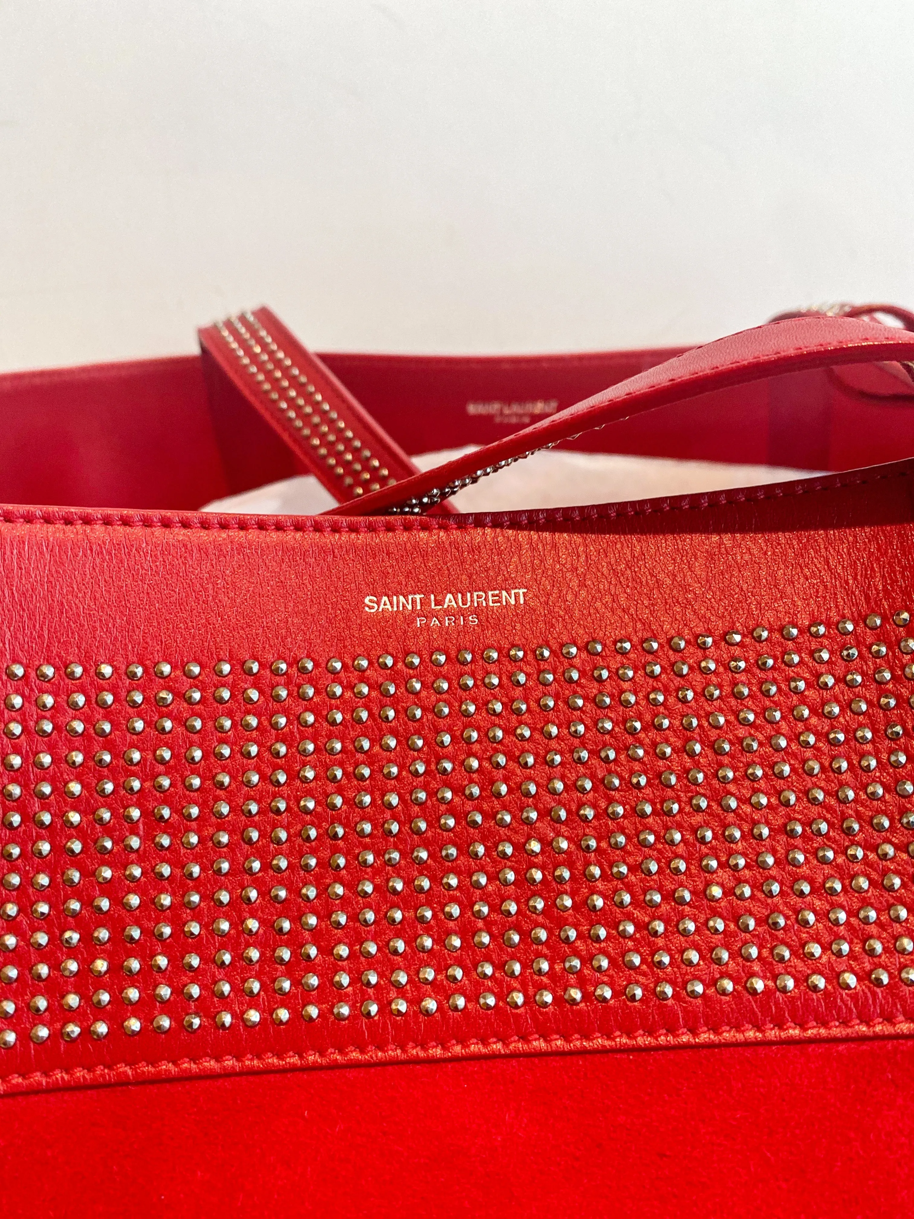 Saint Laurent Red Reversible Tote