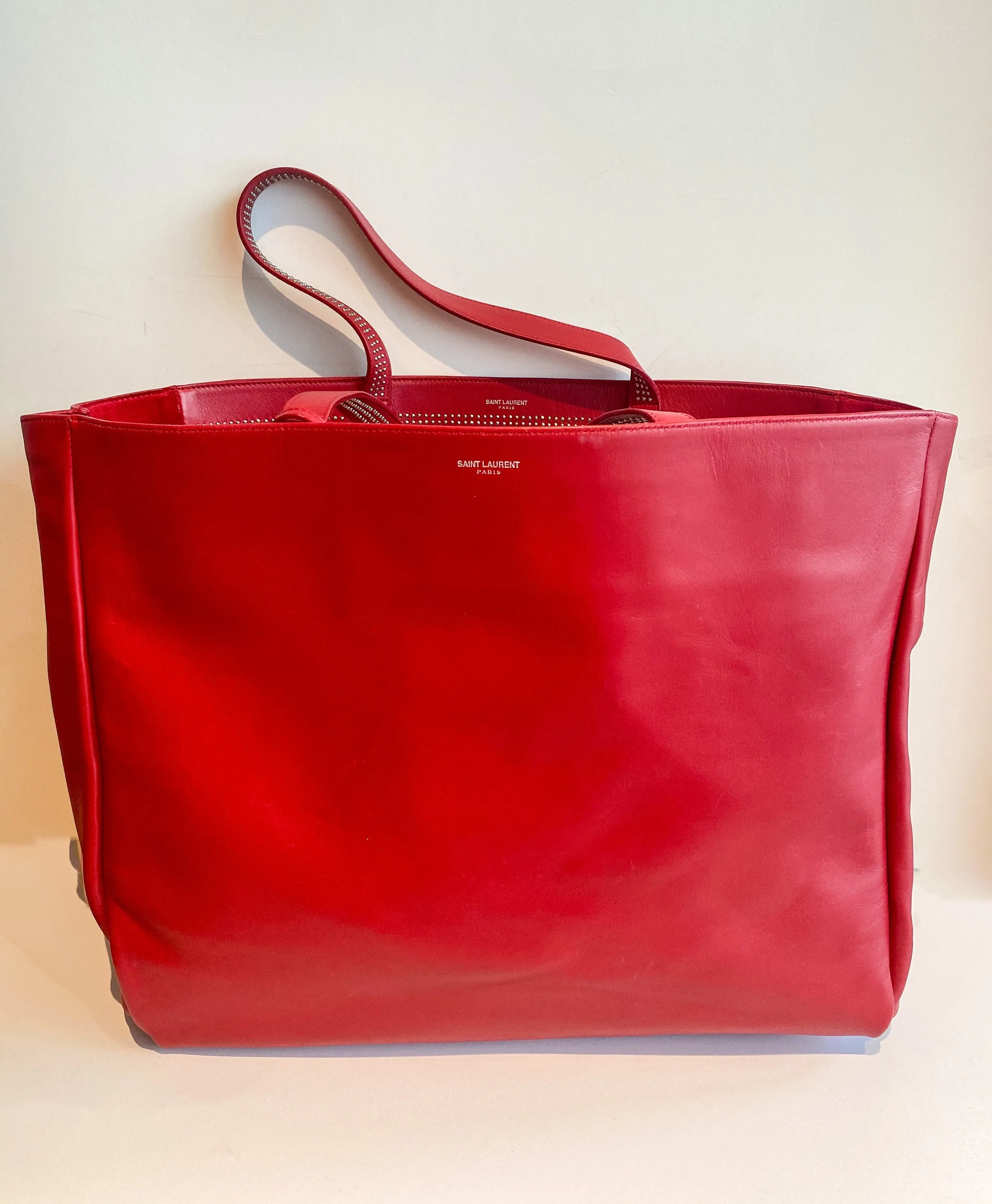 Saint Laurent Red Reversible Tote