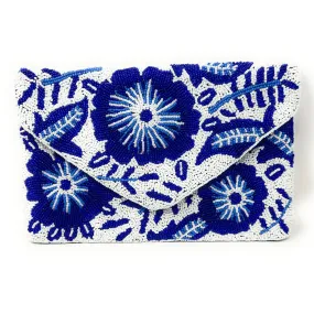 Santorini Beaded Floral Clutch Purse