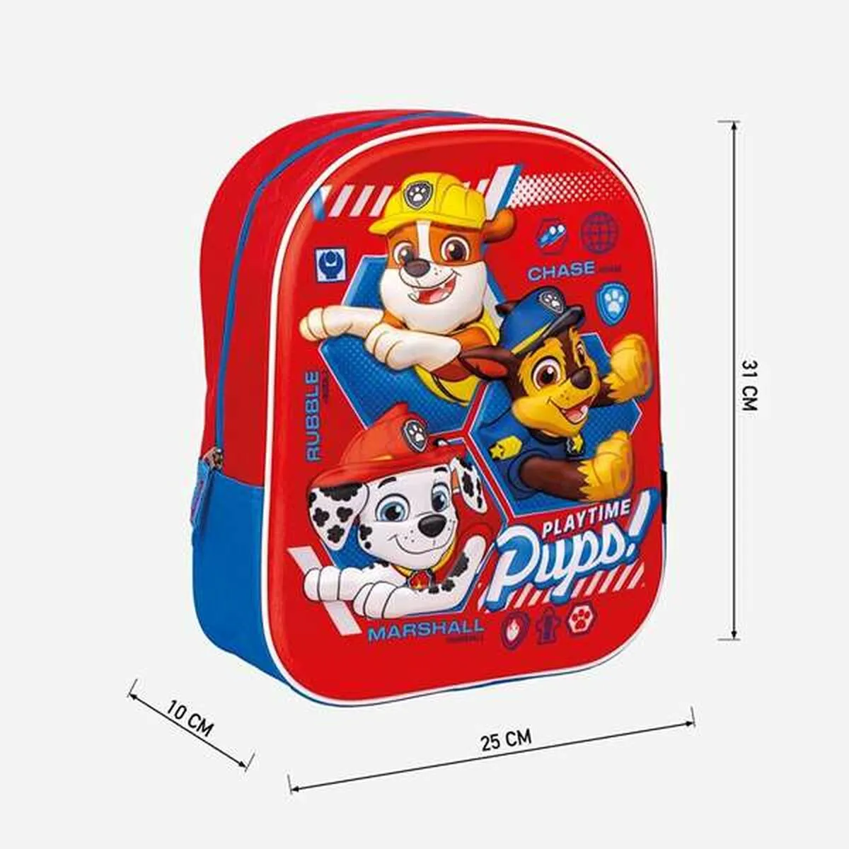 School Bag The Paw Patrol Red 25 x 31 x 10 cm