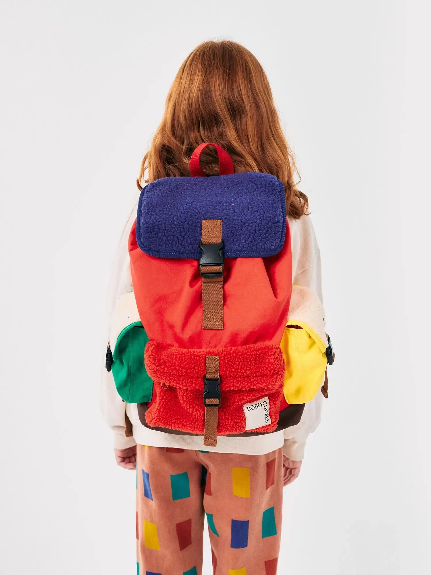 Sheepskin Color Block backpack