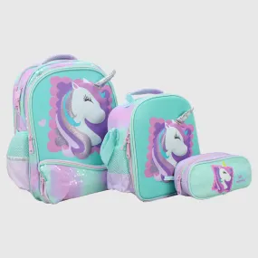 Sleepy Unicorn 17 Inches School Set